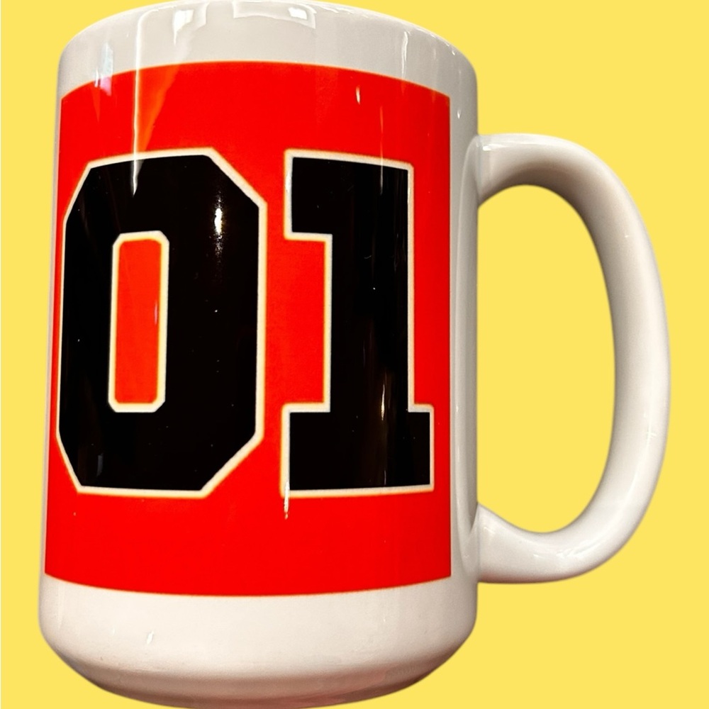 Bold Red and Black Numbered Mug Dukes of Hazzard Mug 15oz